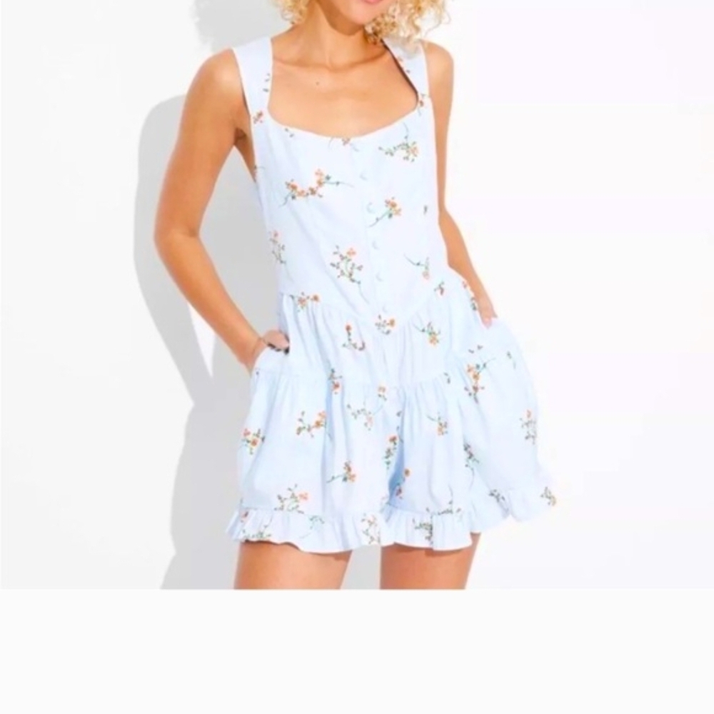 Target Light Blue Floral Romper